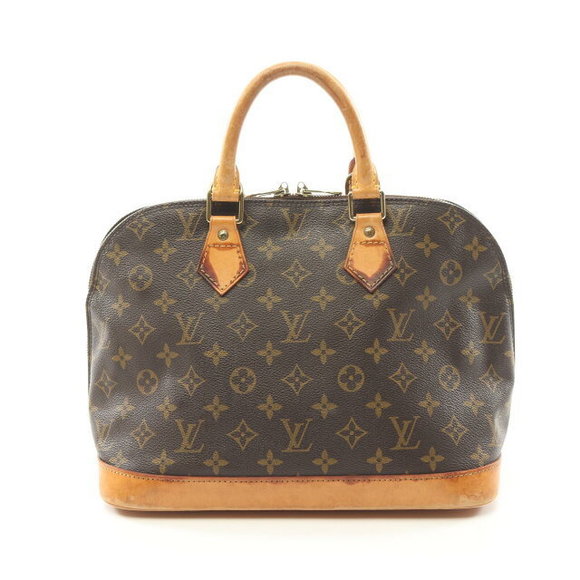 Louis Vuitton Alma Leather PM Monogram Handbag Brown - Picture 1 of 7